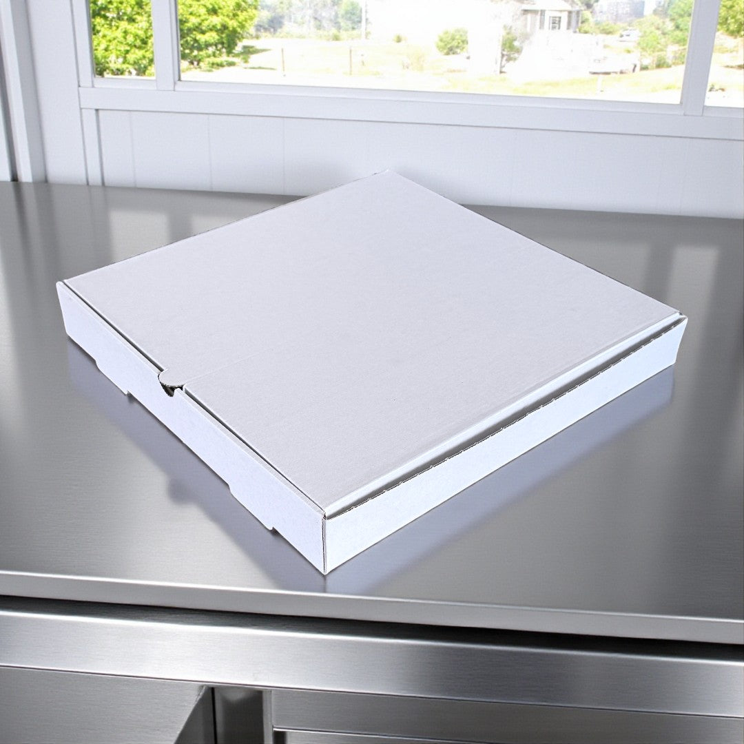12" White Pizza Box Closed - Propus Packaging