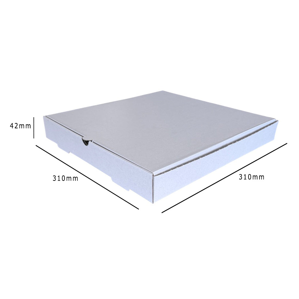 12" White Pizza Box Dimensions - Propus Packaging