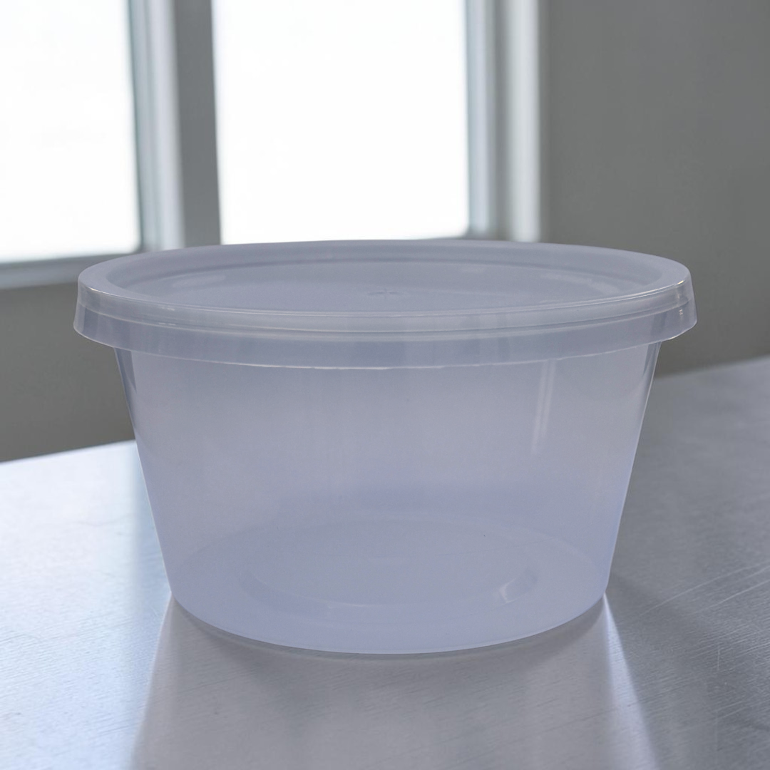 16oz Round PP Clear Microwave Container With Lid 450ml - Propus Packaging