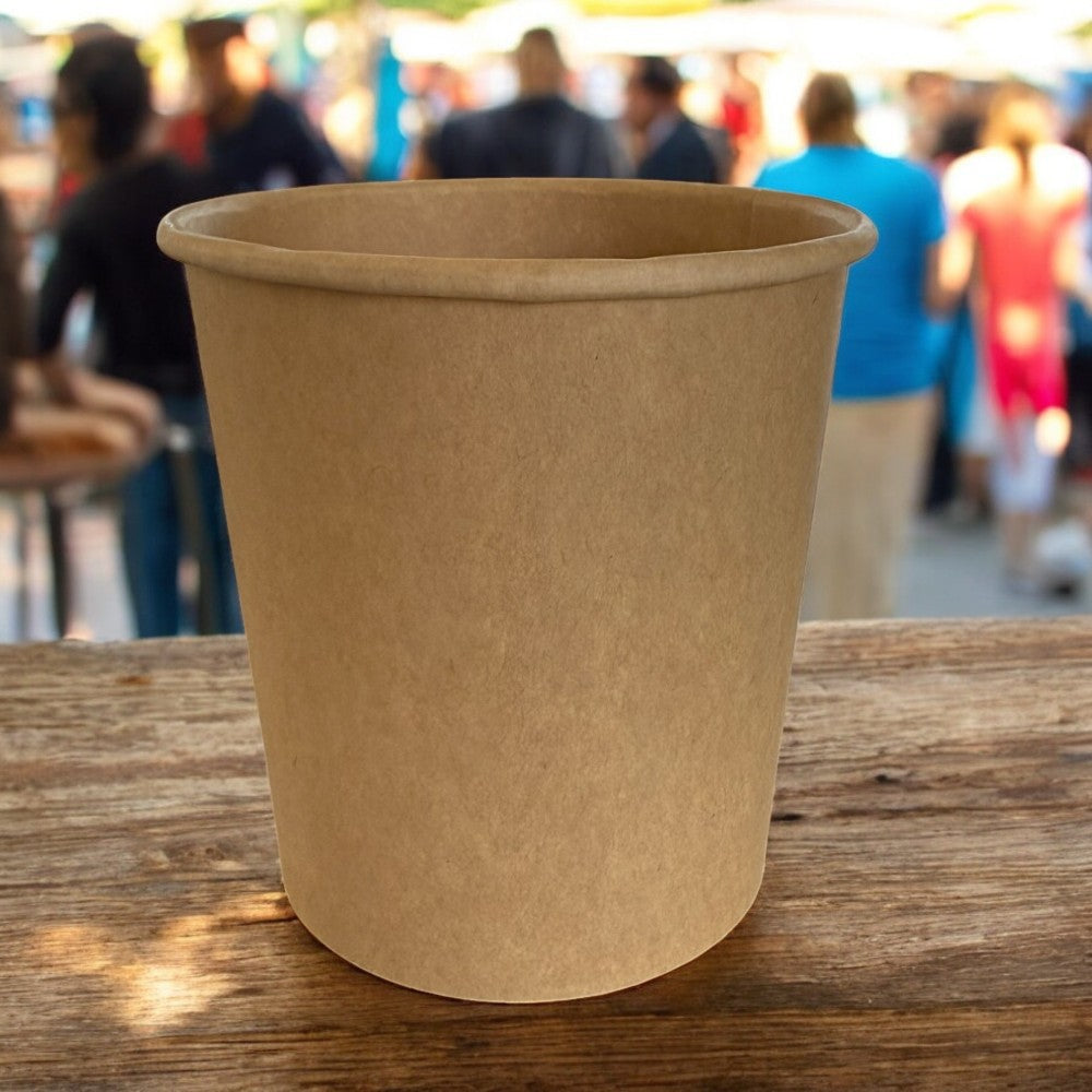 Kraft 16oz Round Tub Container Lifestyle - Propus Packaging