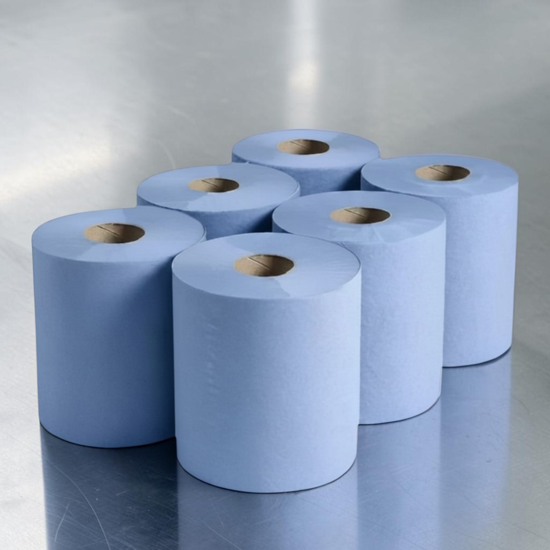 2-Ply Blue Centre Feed Roll 150m 155mm - Propus Packaging