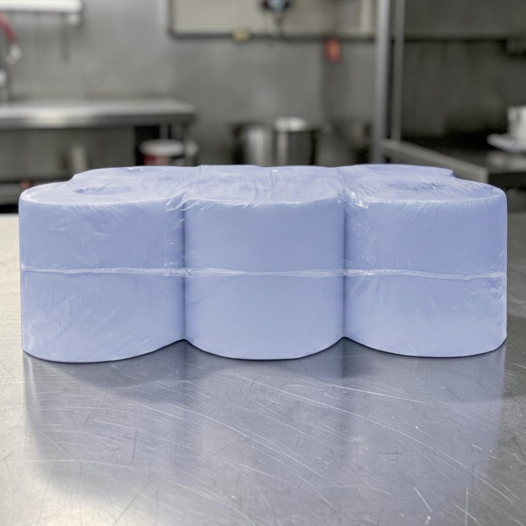 2-Ply Blue Centre Feed Roll 150m 165mm Packed - Propus Packaging