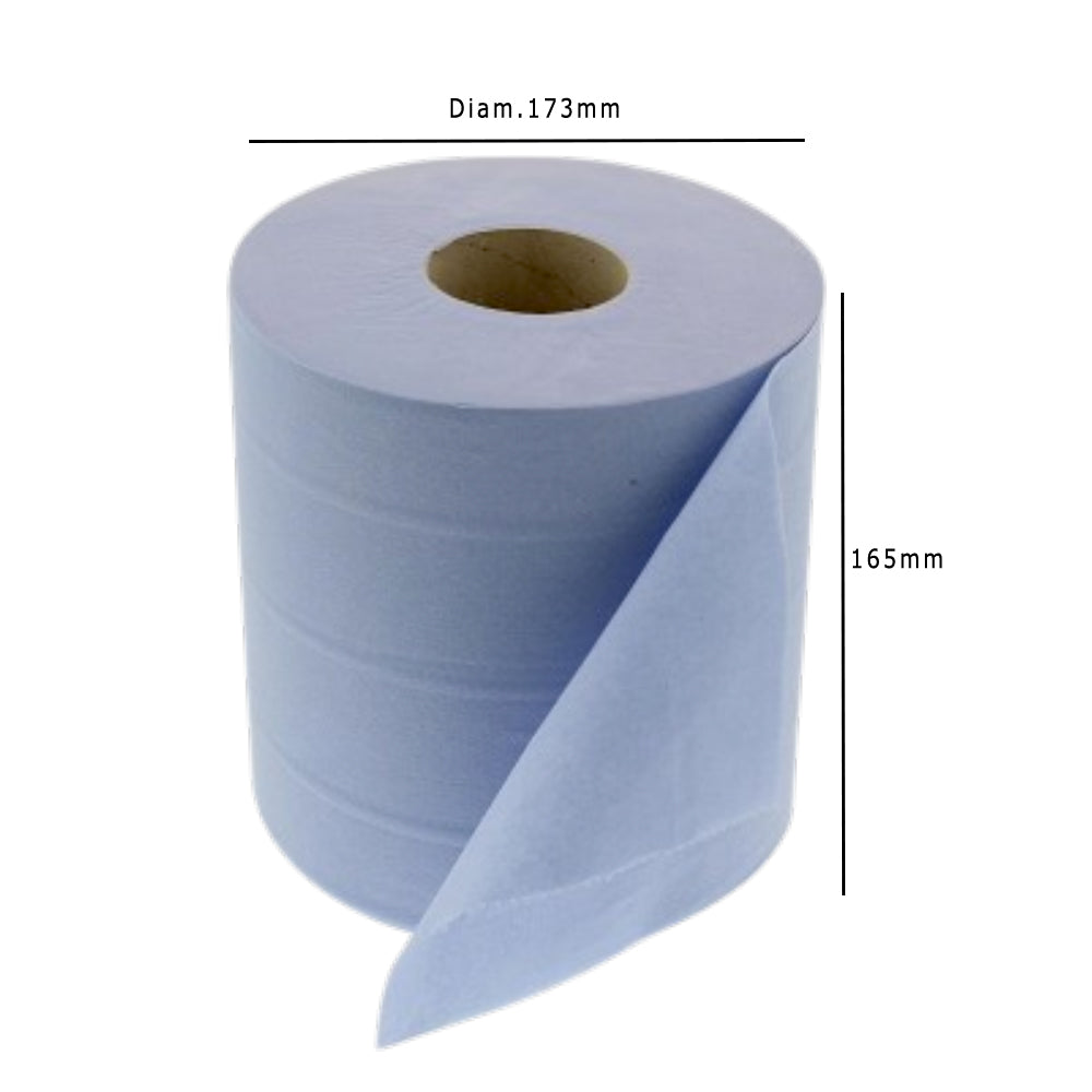 2-Ply Blue Centre Feed Roll 150m 165mm Dimensions - Propus Packaging