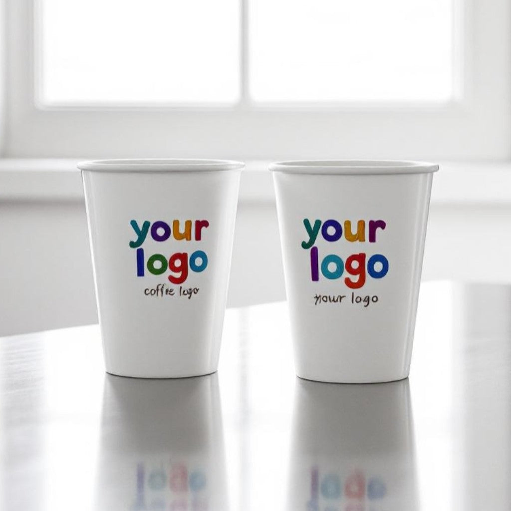 PE 8oz Custom Printed Double Wall Cups With your Logo - Propus Packaging