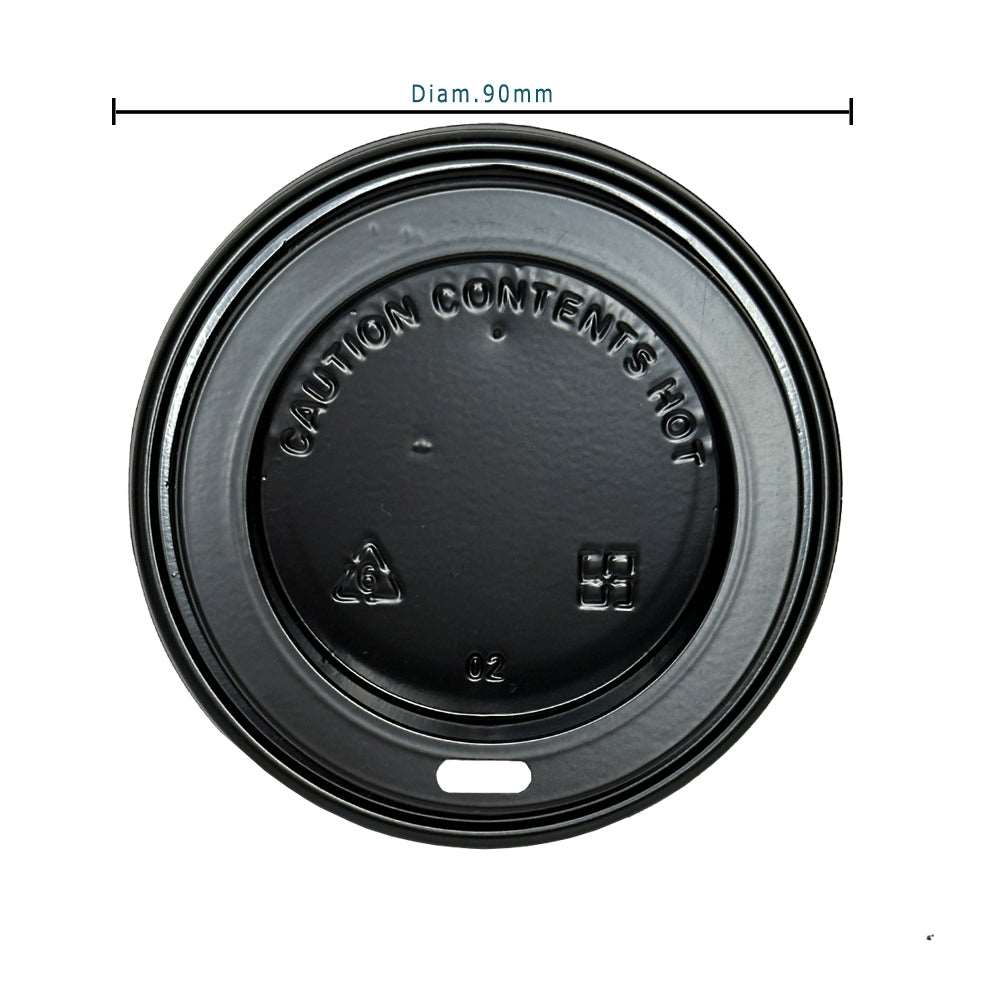 PS 90mm Sip Lid For 12-16oz Paper Cup Pack 1000 Dimensions - Propus Packaging