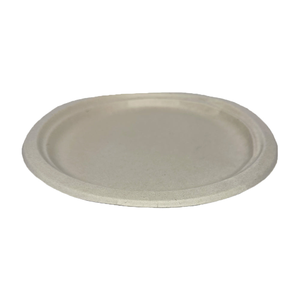 Bagasse 7" Round Plate Diam.175mm Pack 1000 - Propus Packaging