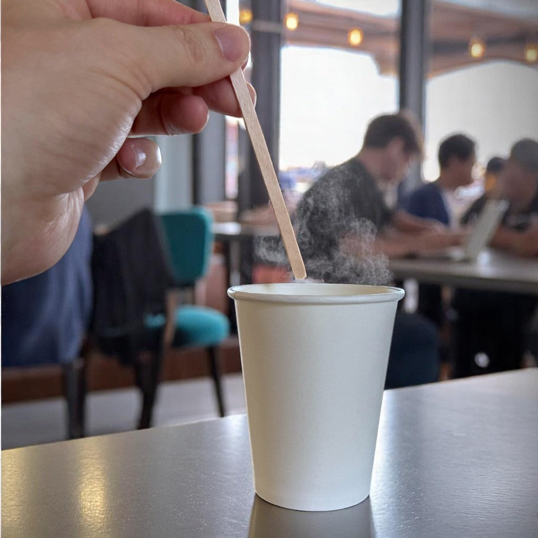 Birchwood Drink Stirrers 140mm Lifestyle - Propus Packaging