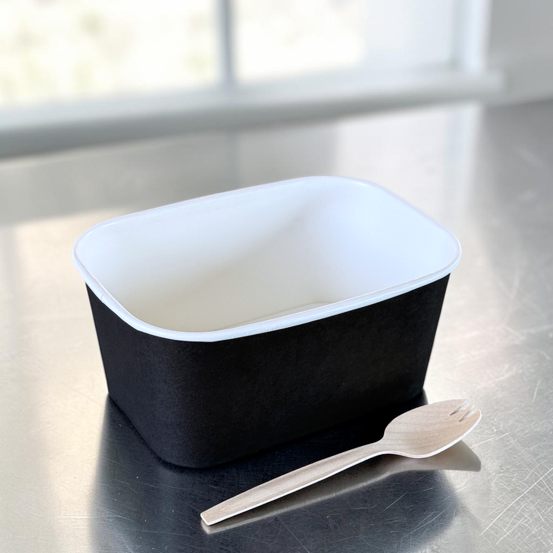 Black 1000ml Rectangular Bowl - Propus Packaging