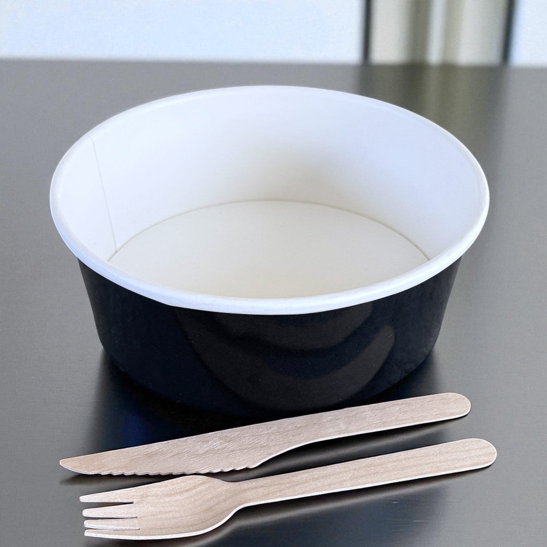Black 1300ml Round Bowl - Propus Packaging