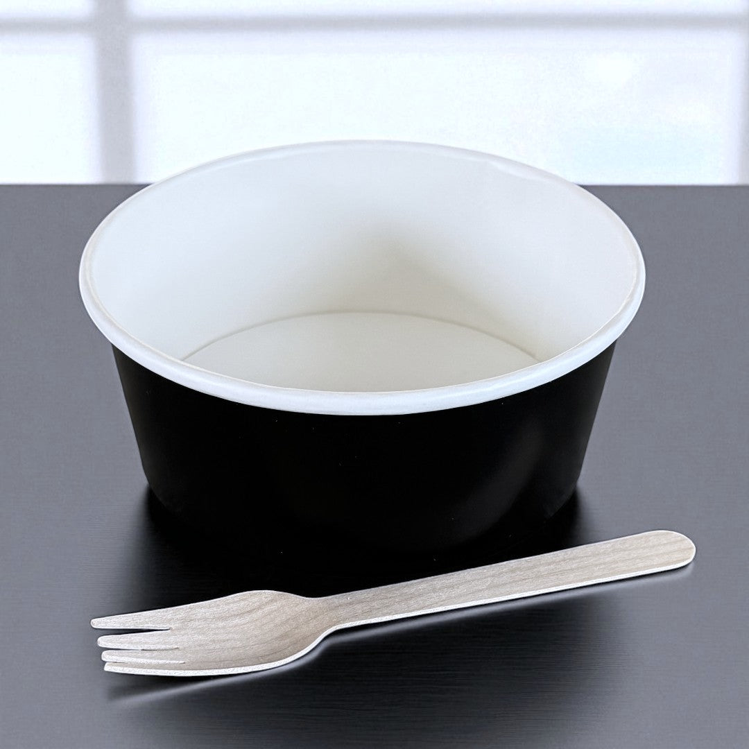 Black 750ml Round Bowl - Propus Packaging