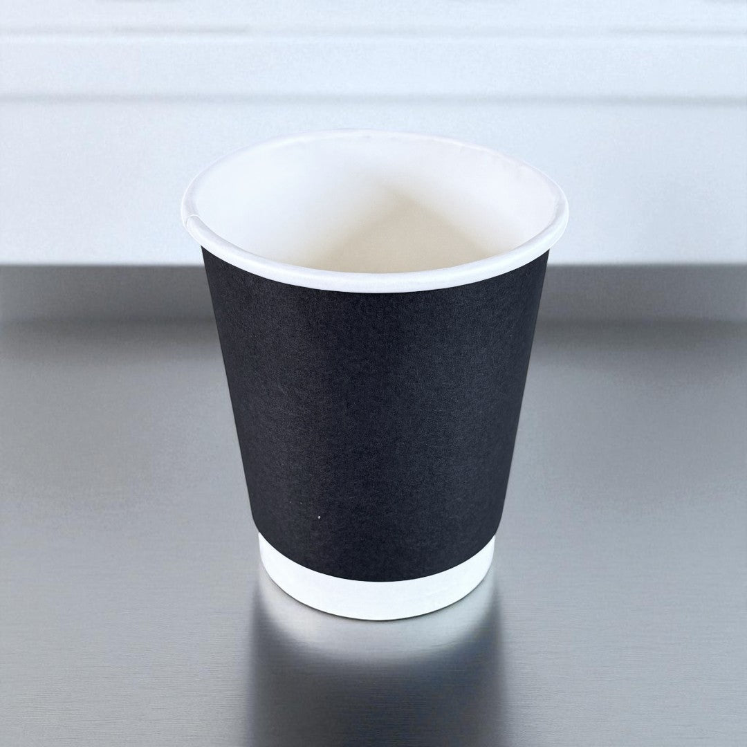Black 8oz Double Wall Paper Cup - Propus Packaging