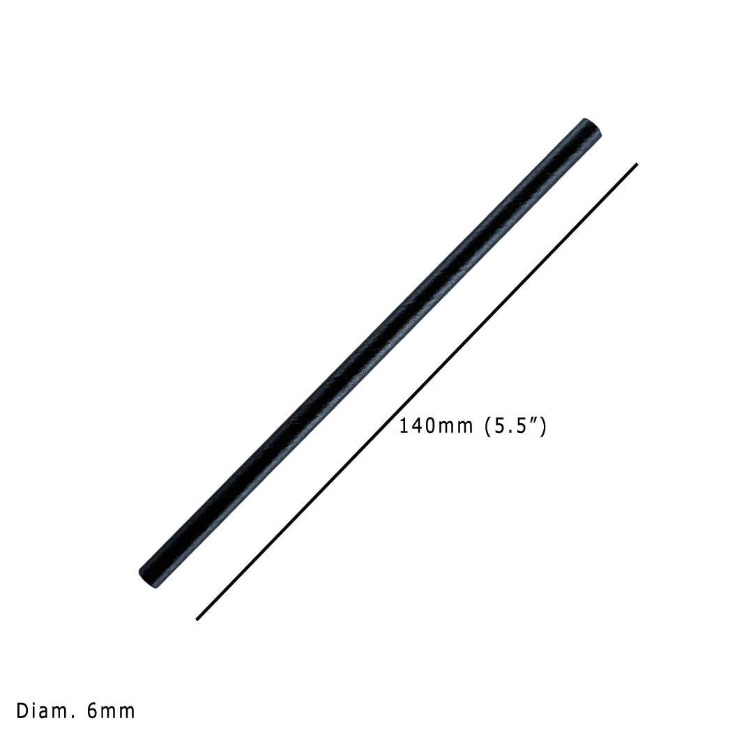 Black Paper Cocktail Straws Dimensions - Propus Packaging