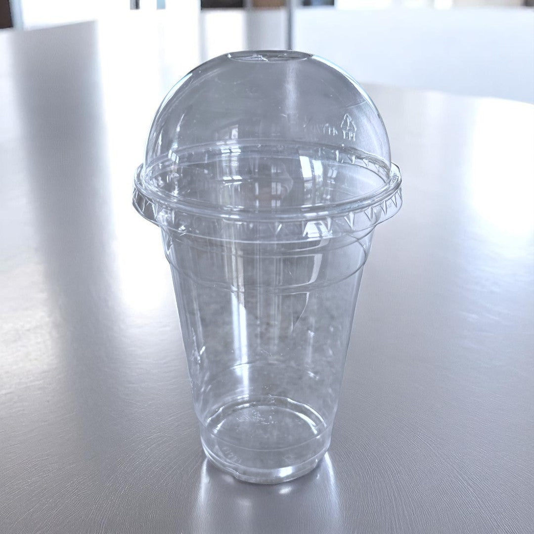 Clear 16oz Smoothie Cups With Dome Lid With Cross Hole - Propus Packaging