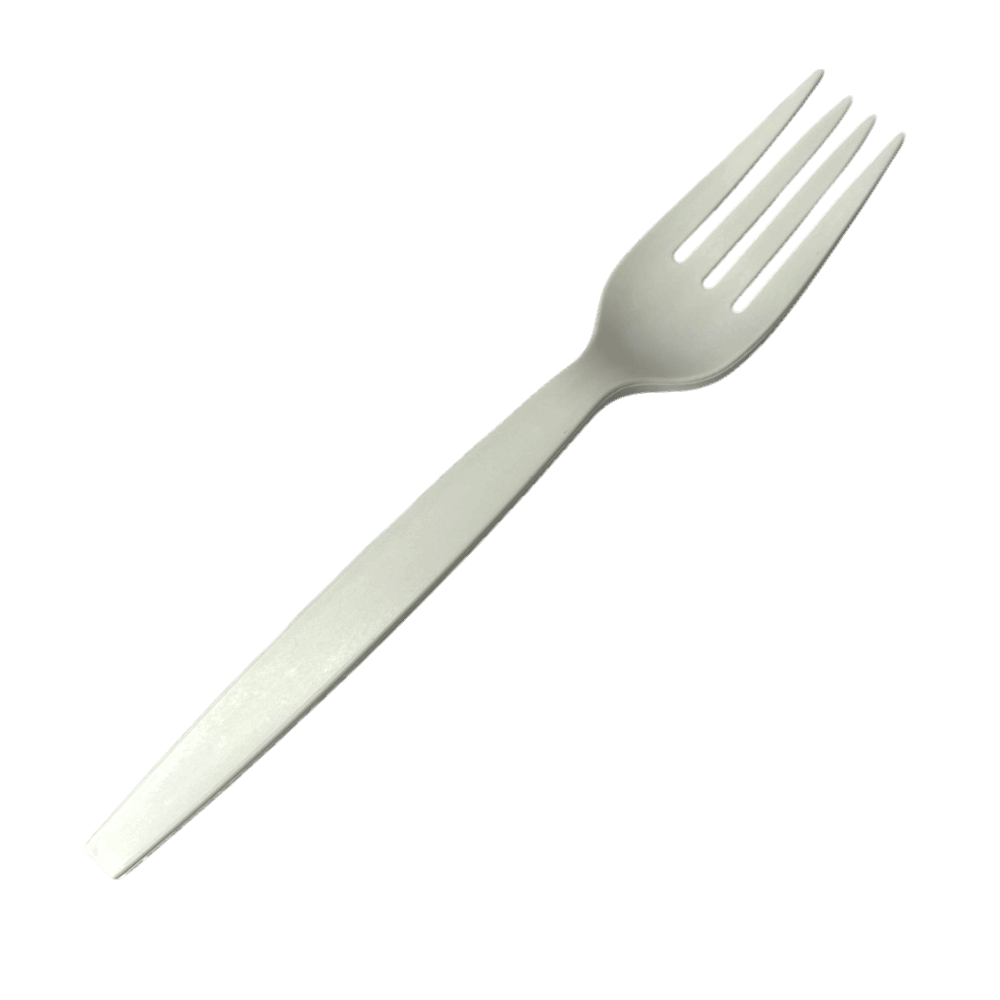 Cornstarch Takeaway Cutlery Fork 165mm Pack 1000 - Propus Packaging