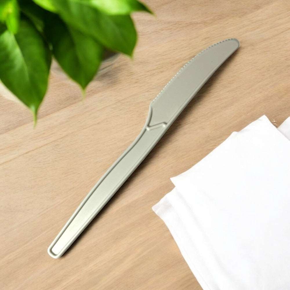 Cornstarch Takeaway Cutlery Knife 165mm Pack 1000 - Propus Packaging