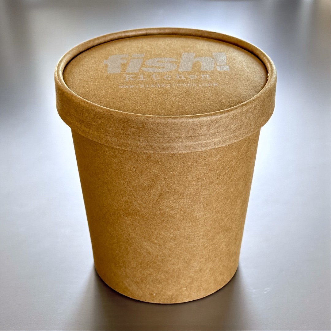 FK 16oz Kraft Cup With Kraft Lid Pack 1000 - Propus Packaging
