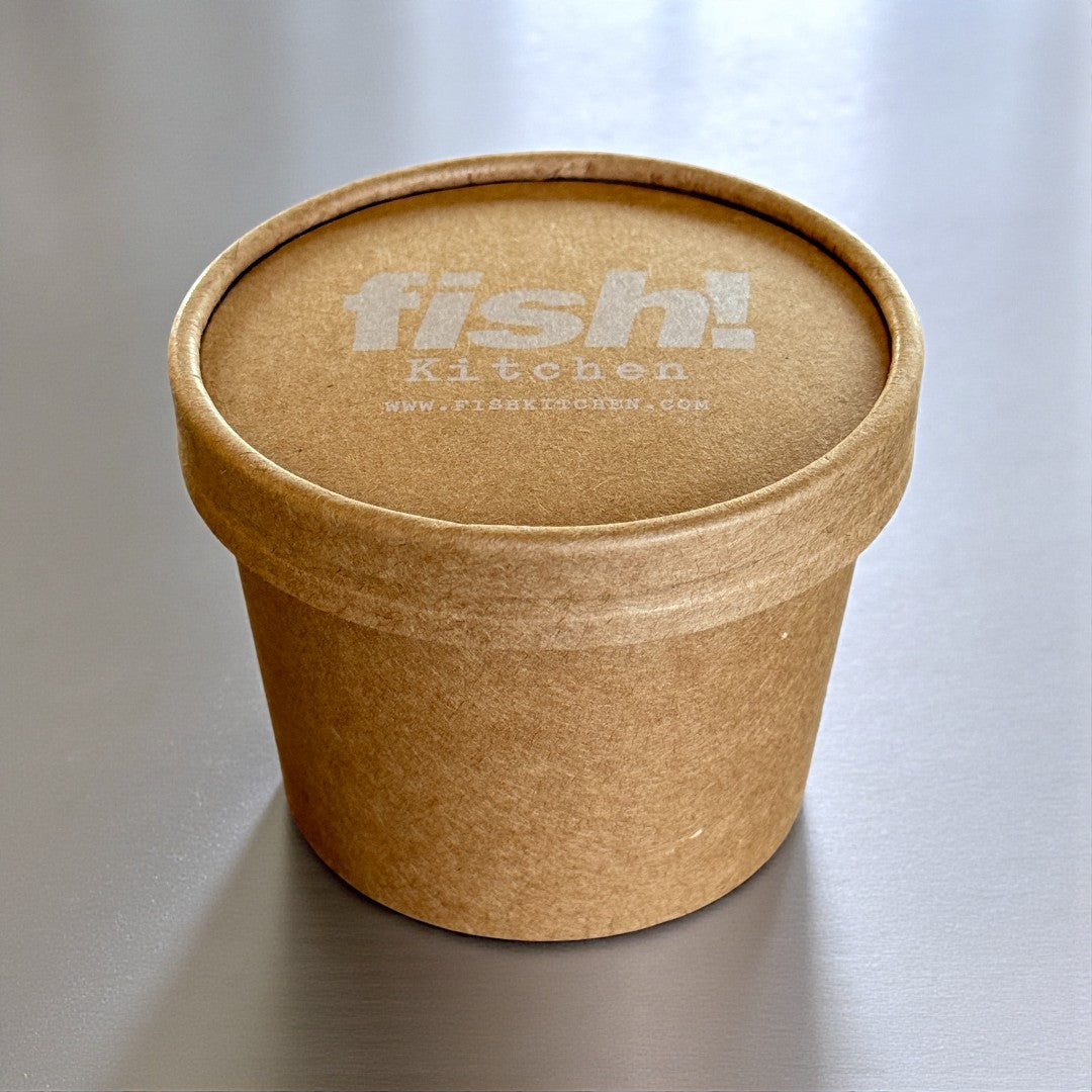 FK 8oz Kraft Cup With Kraft Lid Pack 1000 - Propus Packaging