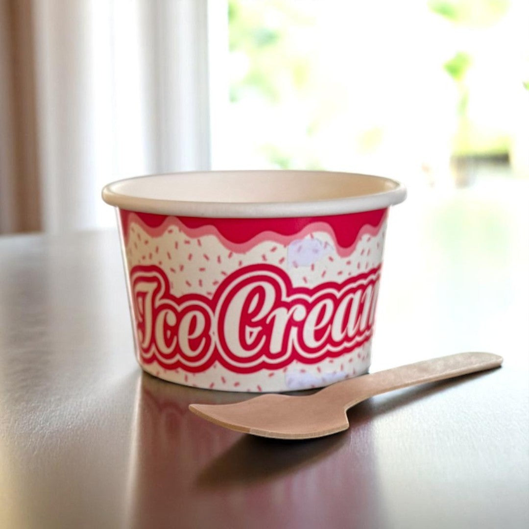 Grab N Go 3.5oz Ice Cream Tub With Print With Spoon - Propus Packaging