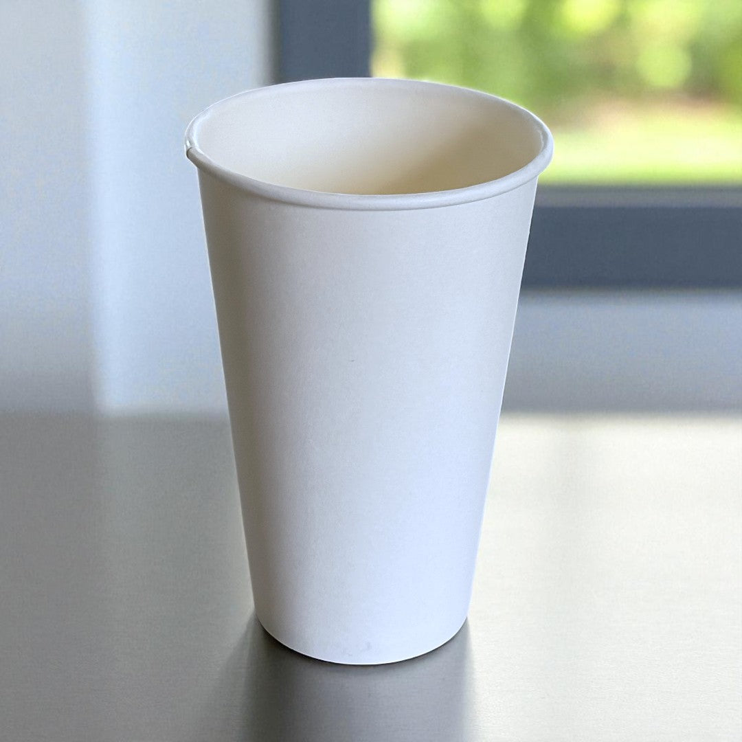 Grab N Go White 16oz Single Wall Paper Cups - Propus Packaging