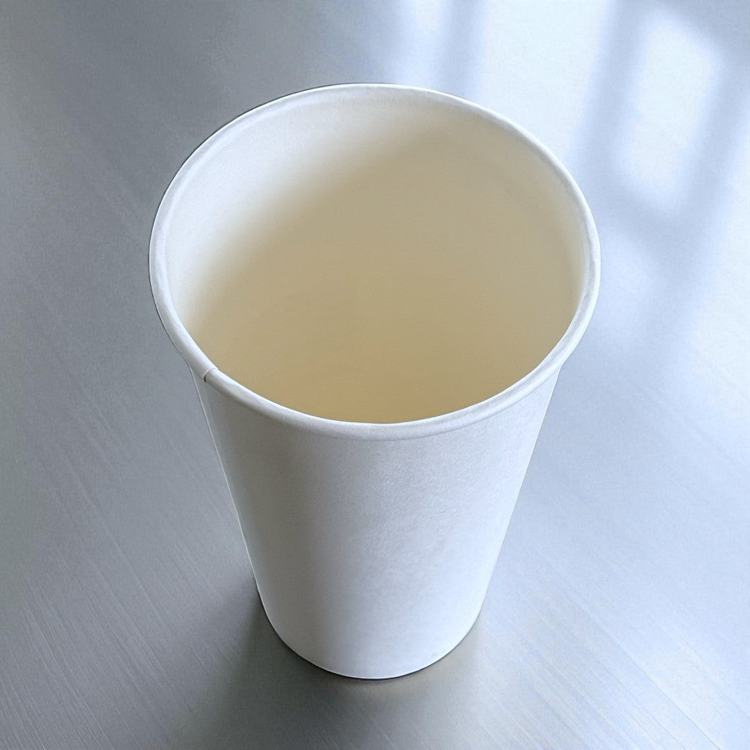 Grab N Go White 16oz Single Wall Paper Cups Top - Propus Packaging