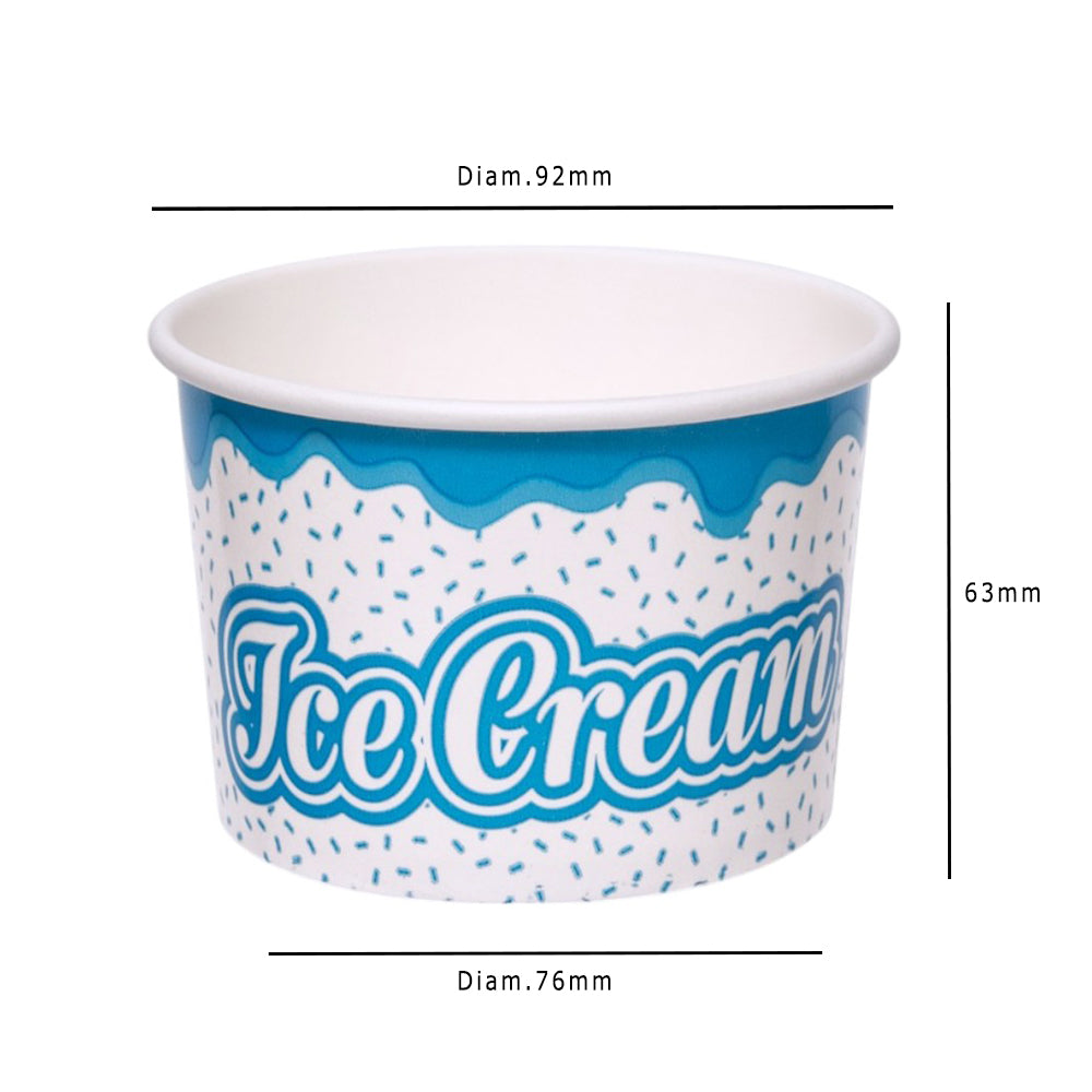 Grab N Go 10oz Ice Cream Tub With Print Dimensions - Propus Packaging