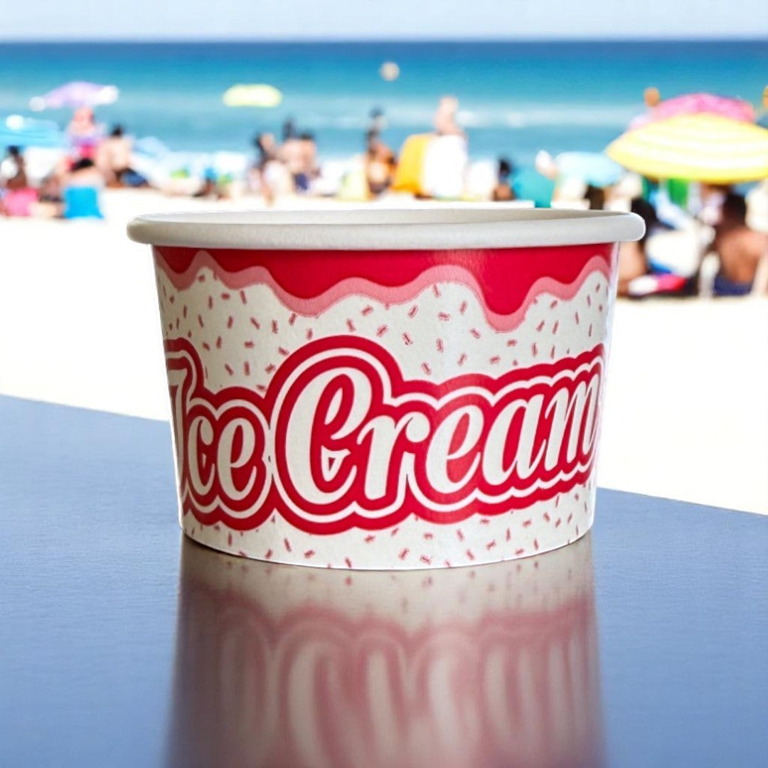 Grab N Go 3.5oz Ice Cream Tub With Print On Counter - Propus Packaging