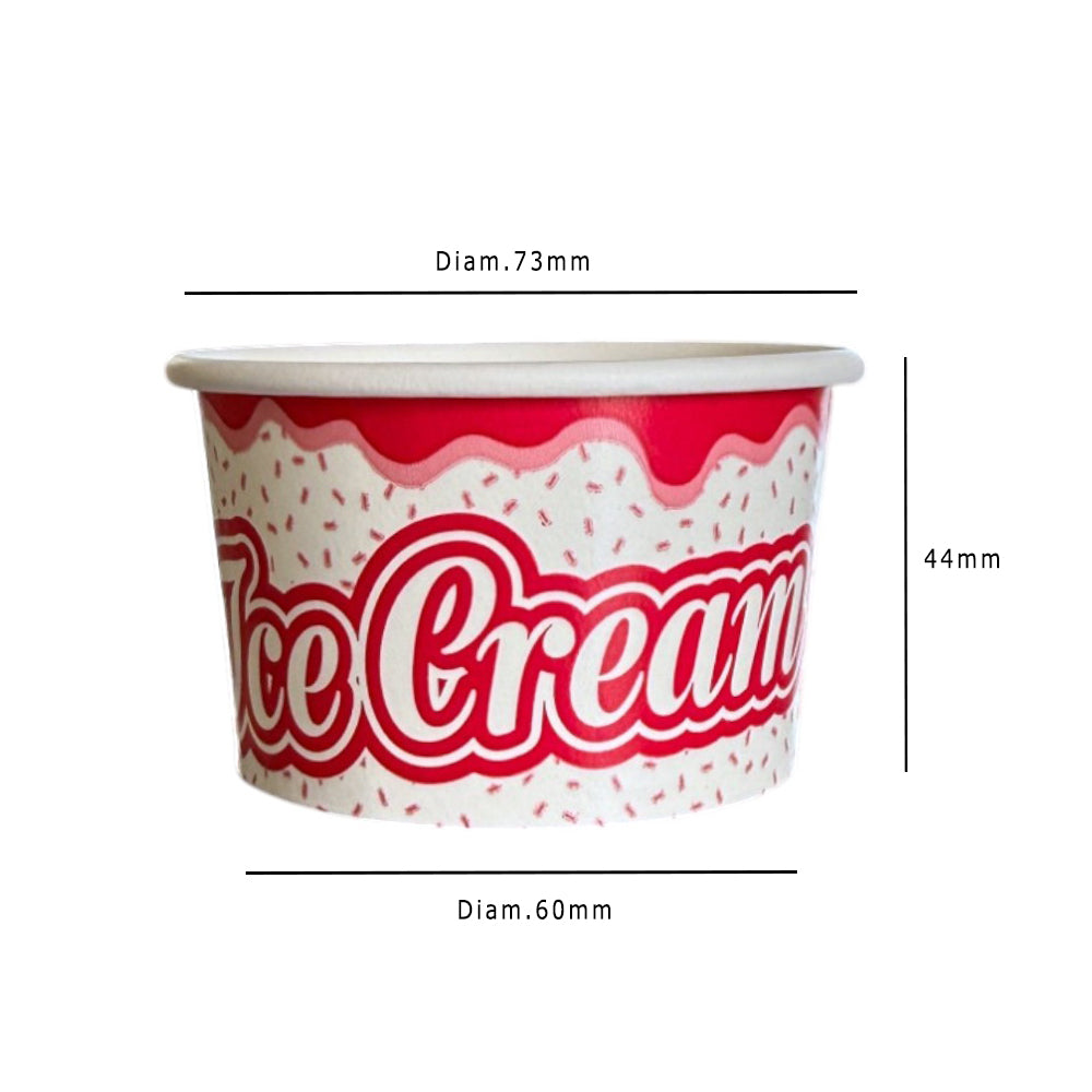 Grab N Go 3.5oz Ice Cream Tub With Print Dimensions - Propus Packaging