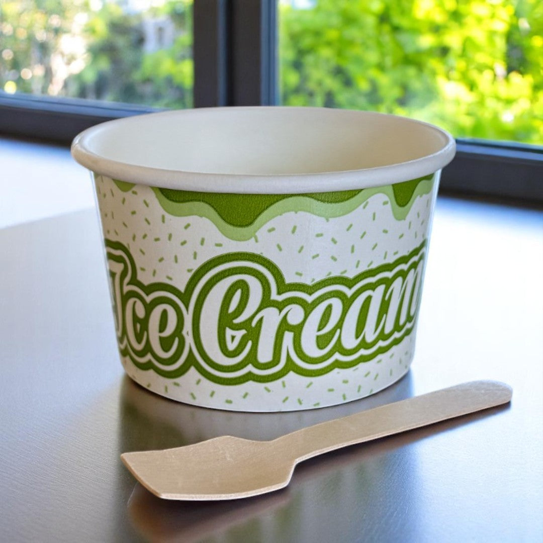 Grab N Go 8oz Ice Cream Tub With Print With spoon- Propus Packaging