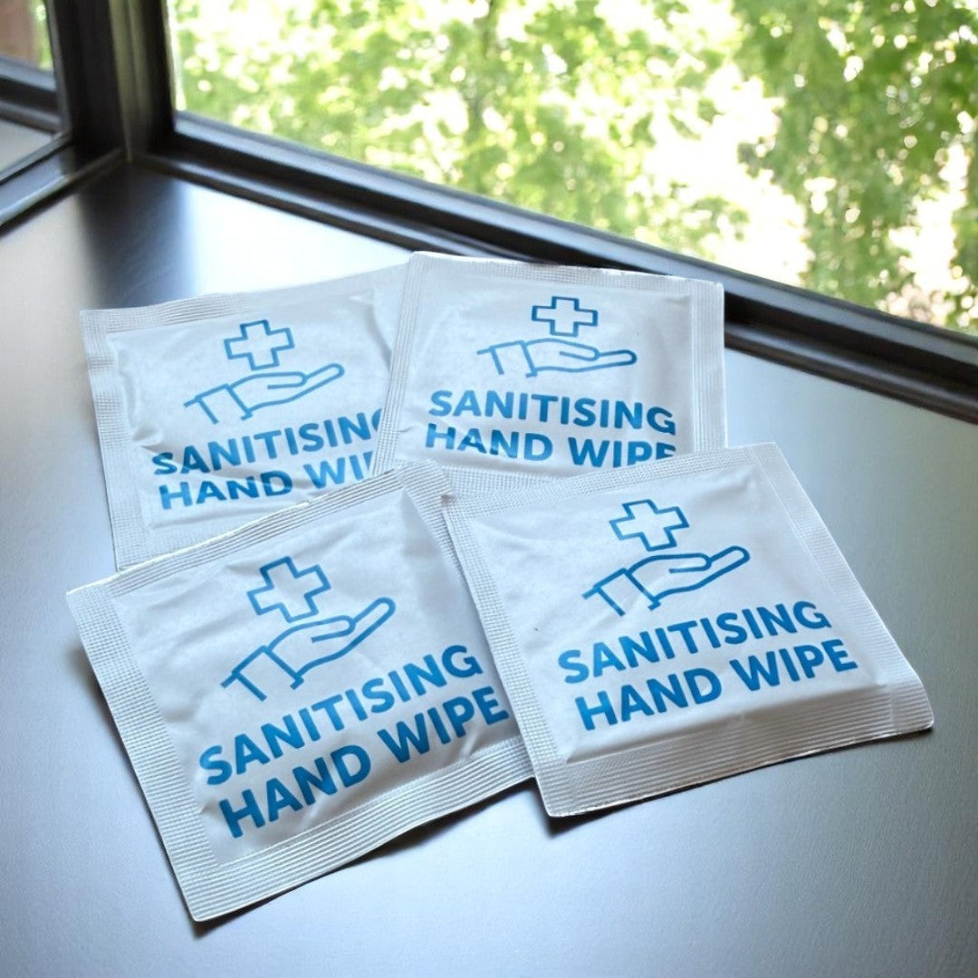 Hand Sanitiser Wipe Sachet On Counter - Propus Packaging