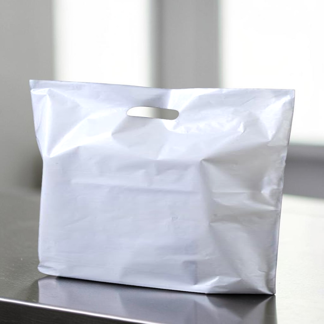 Heavy Duty Varigauge White Carrier Bag 22x18 - Propus Packaging