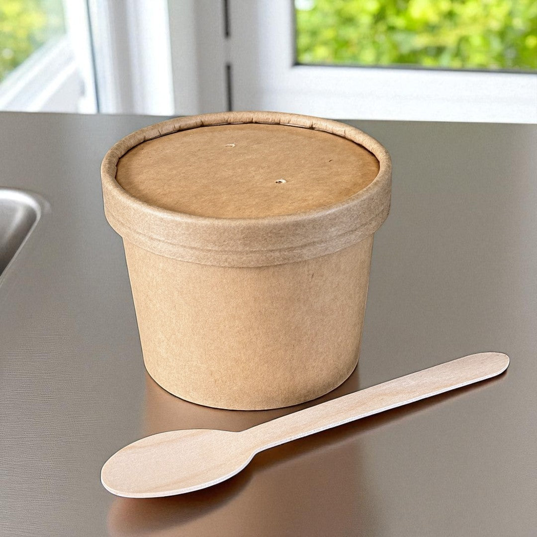 Kraft 12oz Round Tub Container With Kraft Lid - Propus Packaging