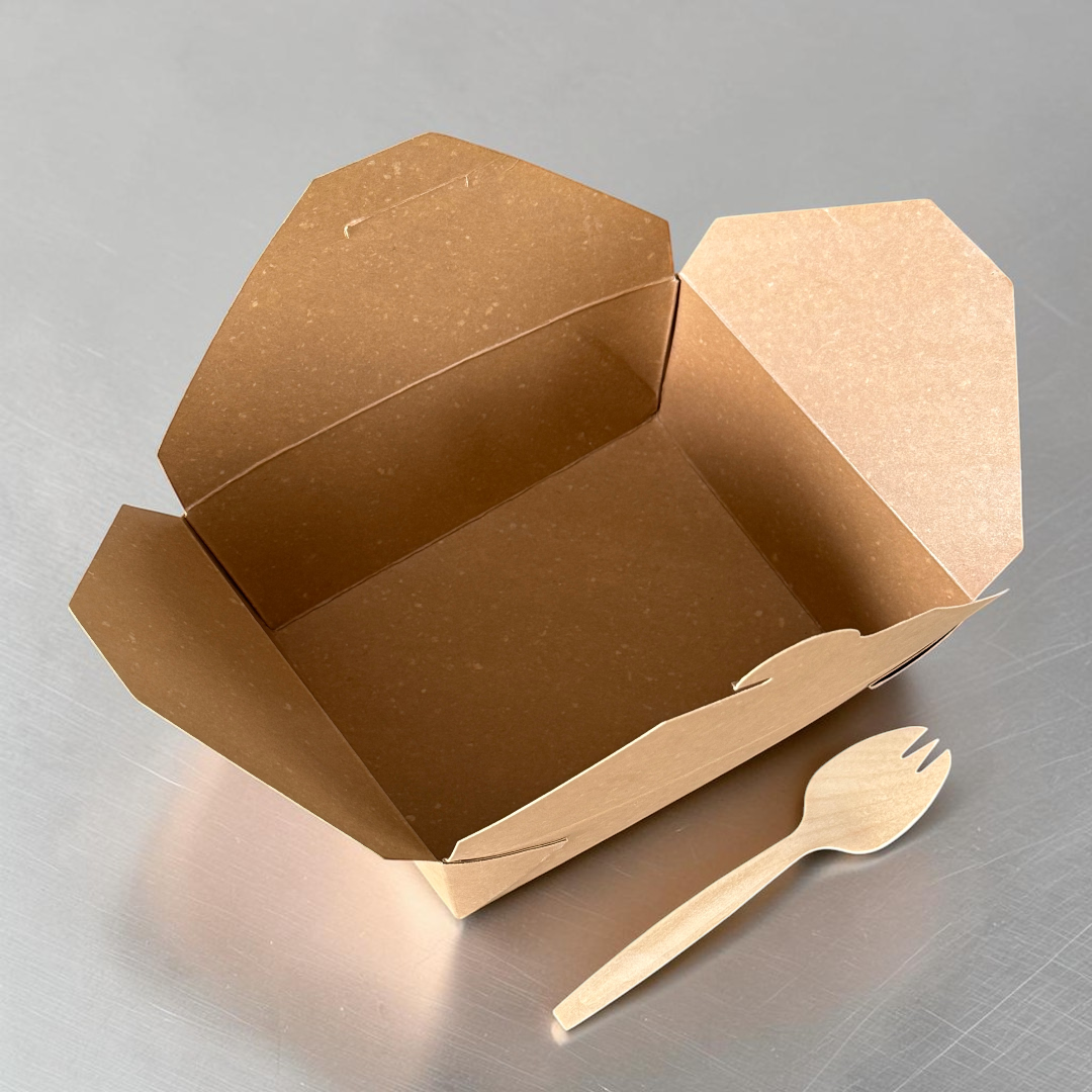 Kraft 1400ml Deli Meal Box No.8 Inside - Propus Packaging