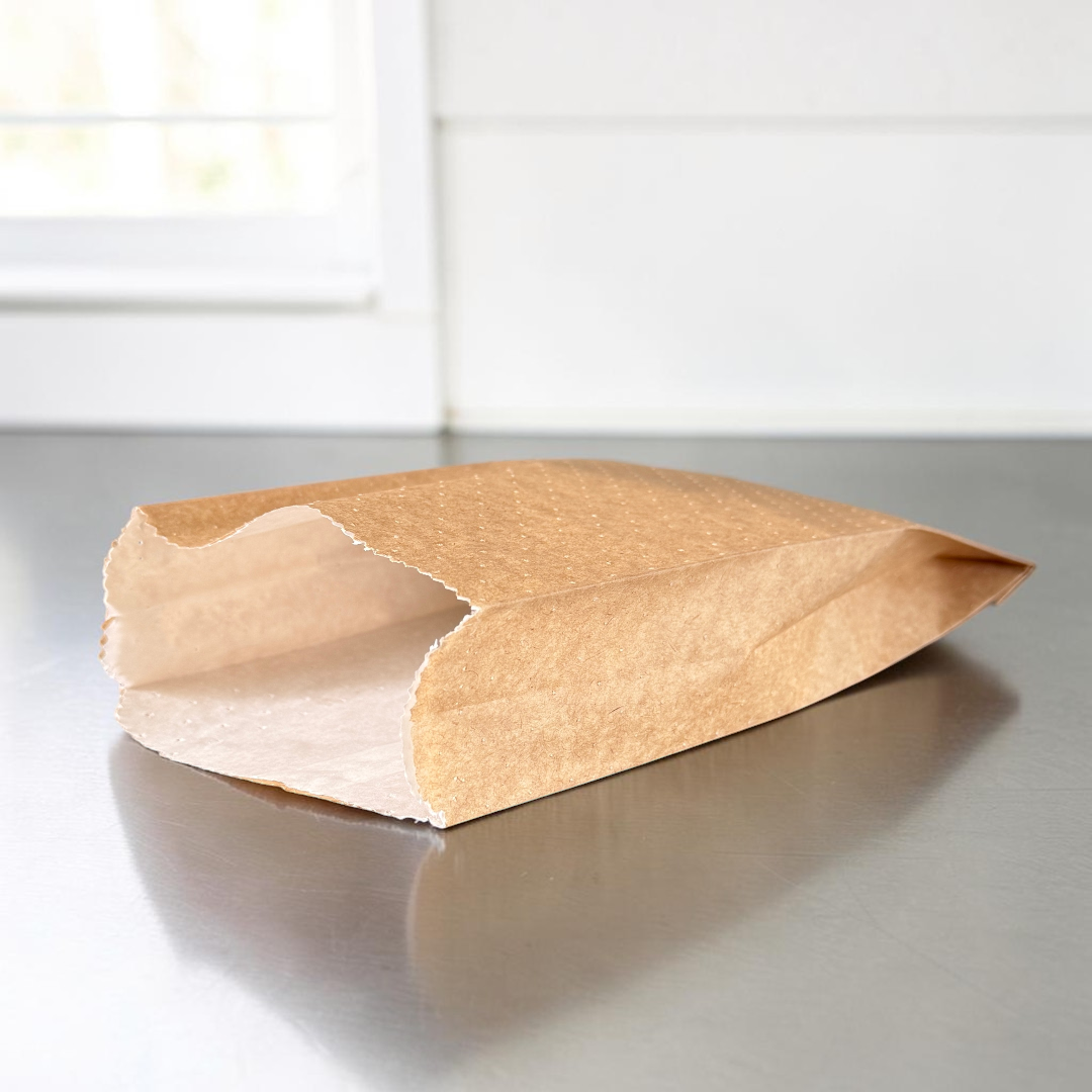 Kraft 5x10" Hot N Crispy Lined Food Bag Open - Propus Packaging