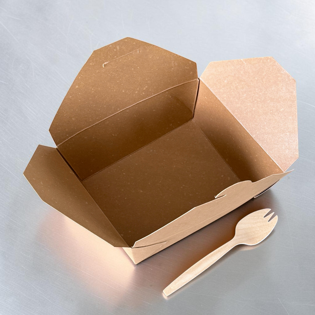 Kraft 800ml Deli Meal Box No.1 Inside - Propus Packaging
