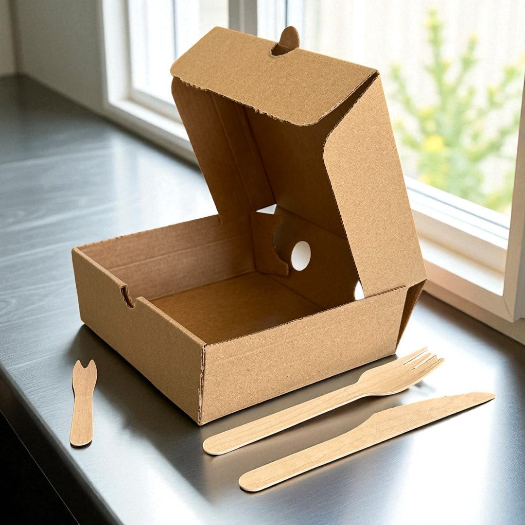 Kraft Chips Box 150x144x50mm - Propus Packaging