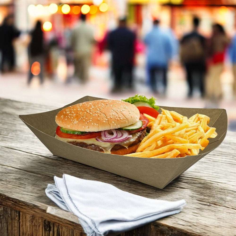 Kraft Food Tray 167x96x61mm Pack 500 - Propus Packaging