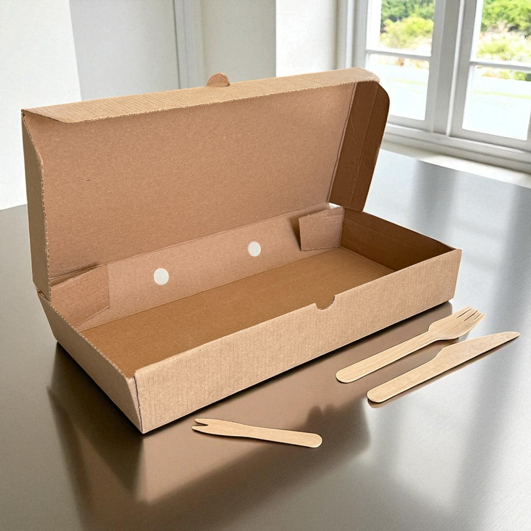 Kraft Large Fish & Chips Box 311x152x48mm - Propus Packaging