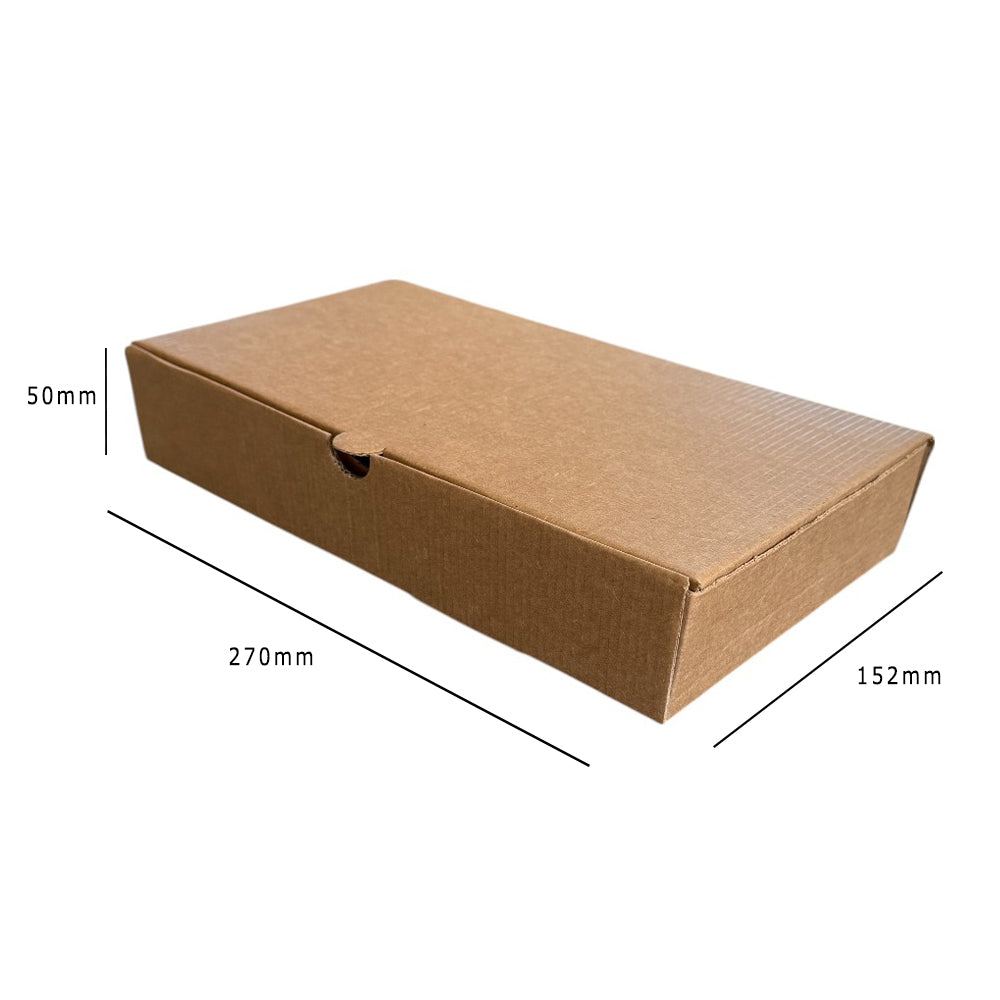 Kraft Medium Fish & Chips Box 270x152x50mm Dimensions - Propus Packaging