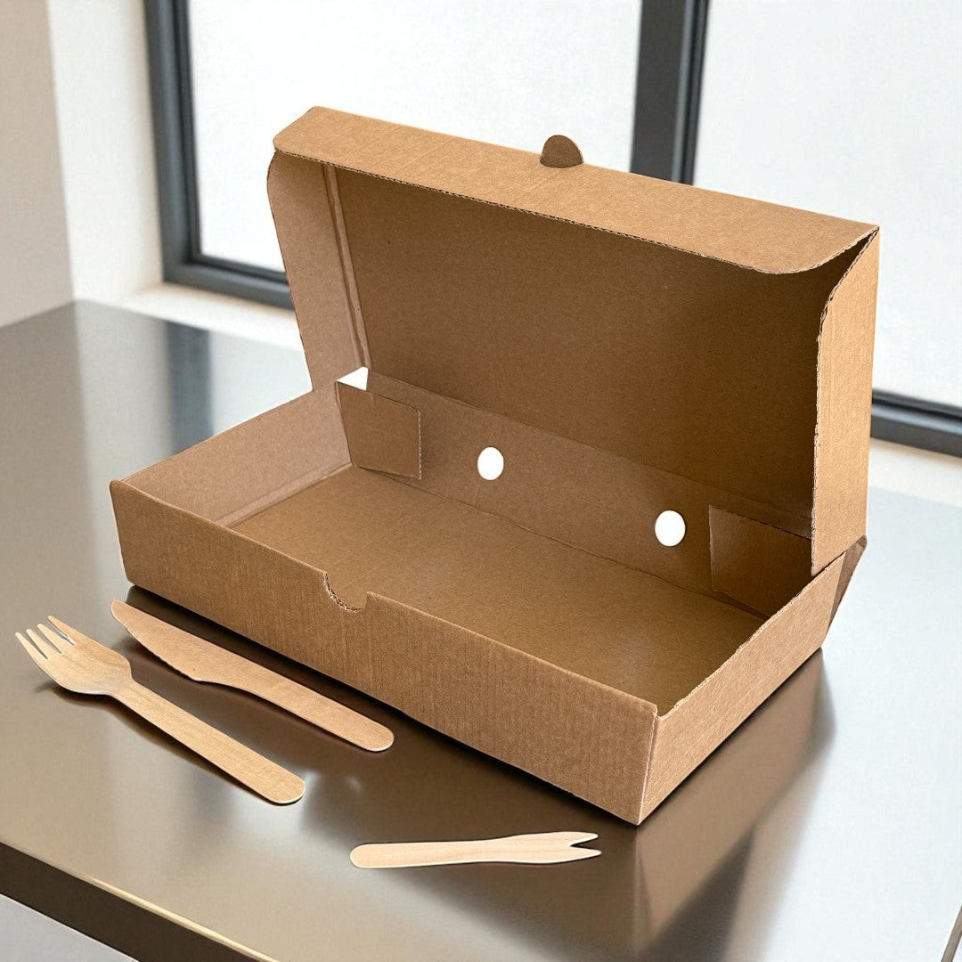 Kraft Medium Fish & Chips Box 270x152x50mm - Propus Packaging