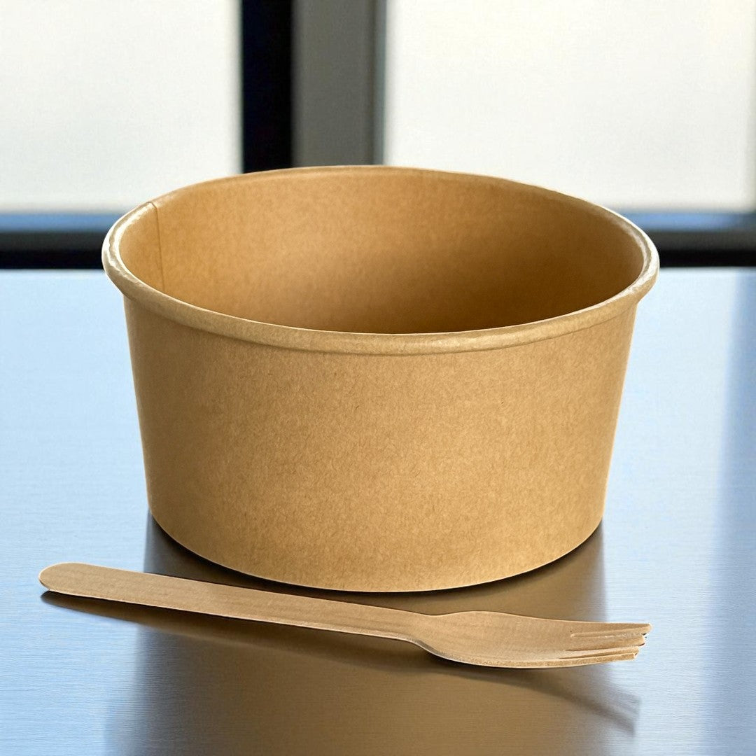 Kraft 1000ml Round Bowl Pack 300 - Propus Packaging