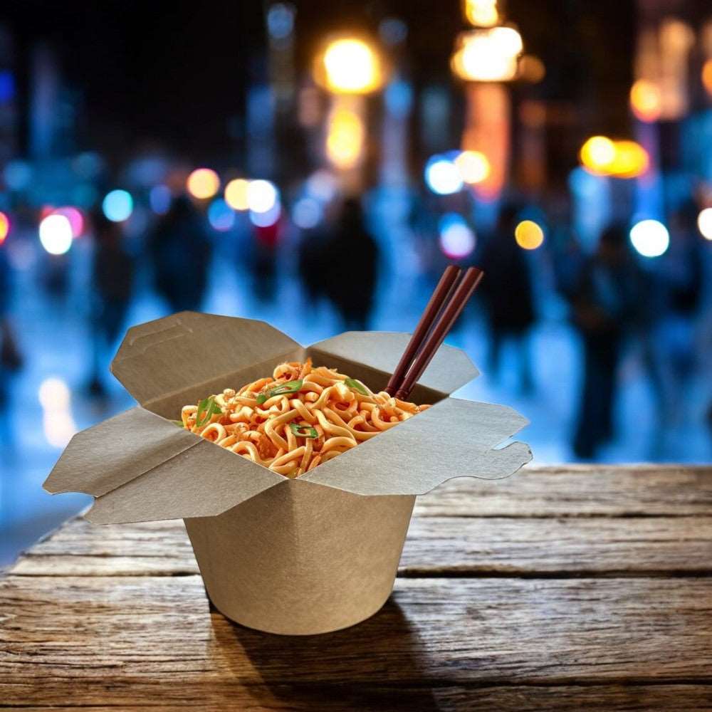 Kraft 16oz Round Noodle Box Pack 500 - Propus Packaging