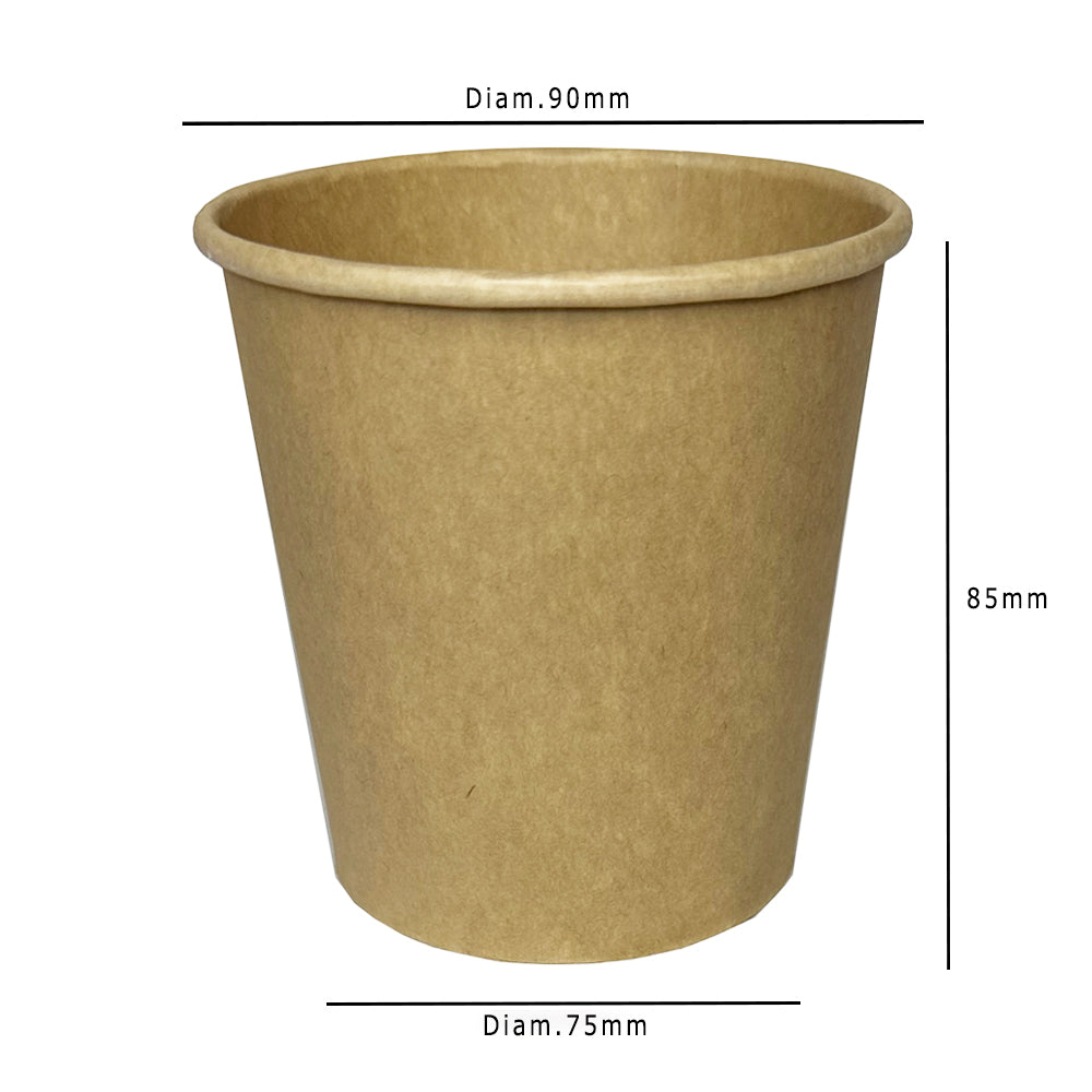 Kraft 16oz Round Tub Container With Kraft Lid Dimensions - Propus Packaging