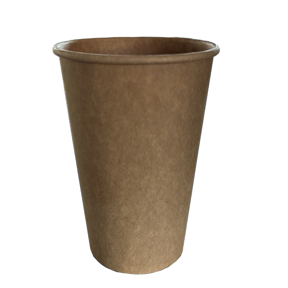 Kraft 16oz Single Wall Paper Cup - Propus Packaging