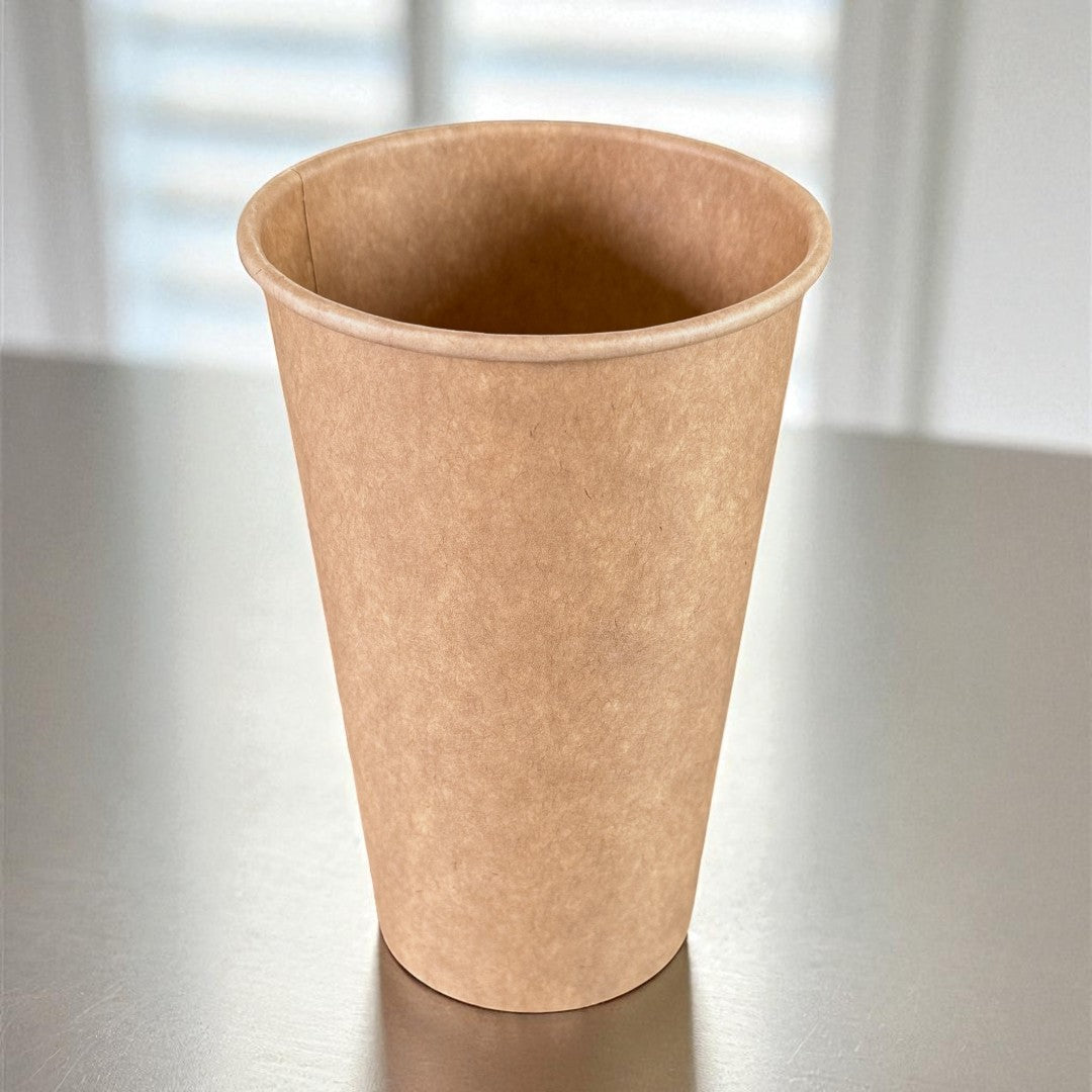 Kraft 16oz Single Wall Paper Cup - Propus Packaging
