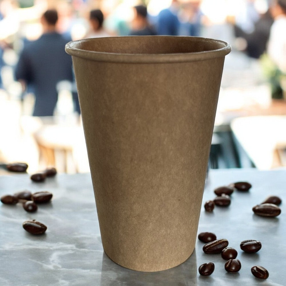 Kraft 16oz Single Wall Paper Cup Pack 1000 - Propus Packaging