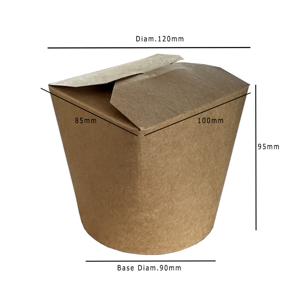 Kraft 26oz Round Noodle Box Pack 500 - Propus Packaging