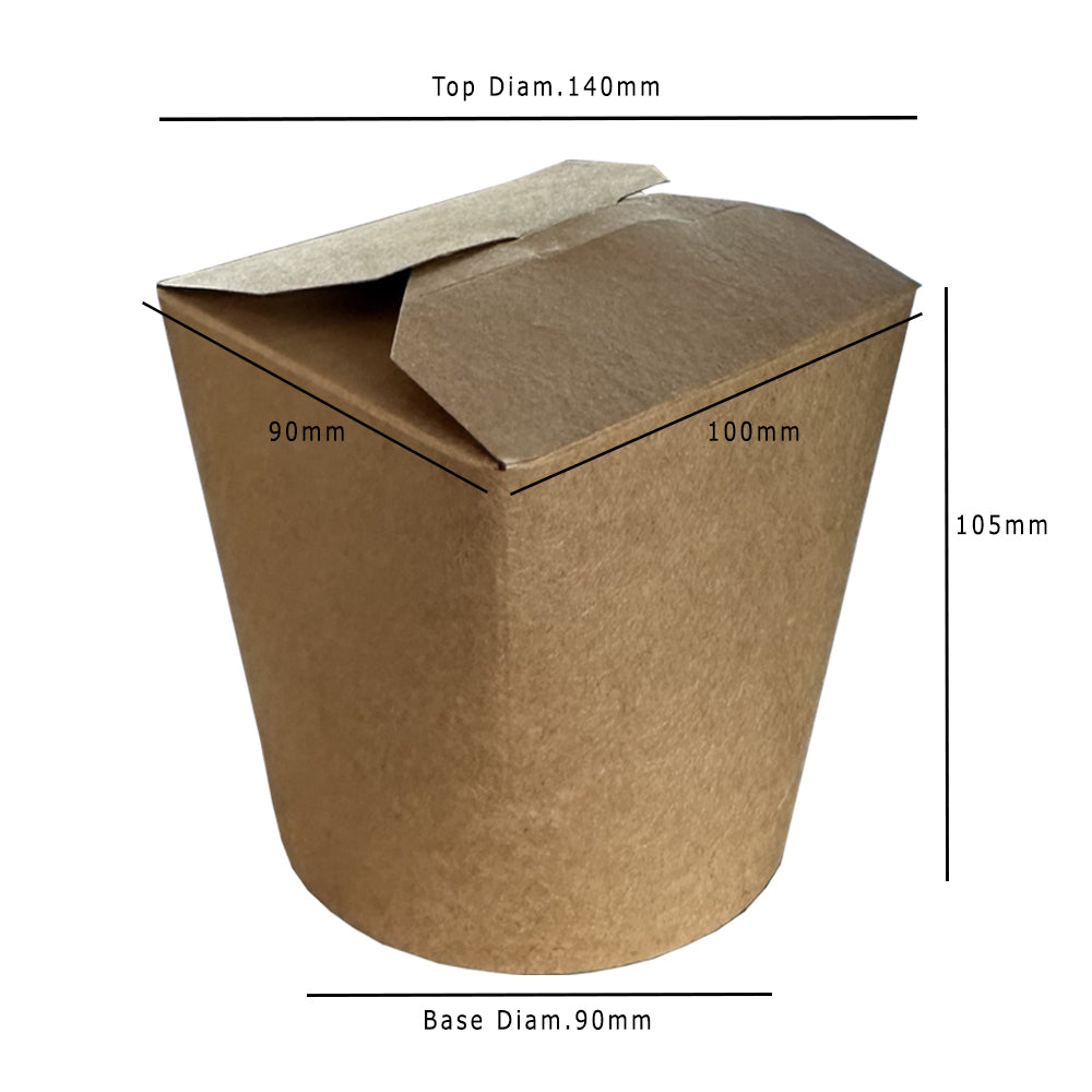 Kraft 32oz Round Noodle Box Pack 500 - Propus Packaging