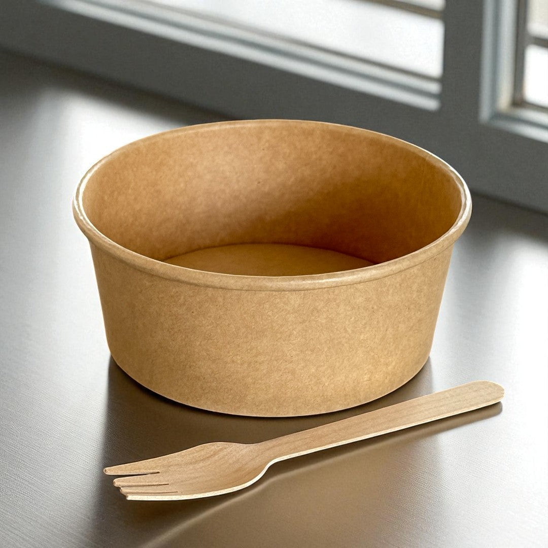 Kraft 750ml Round Bowl Pack 300 - Propus Packaging