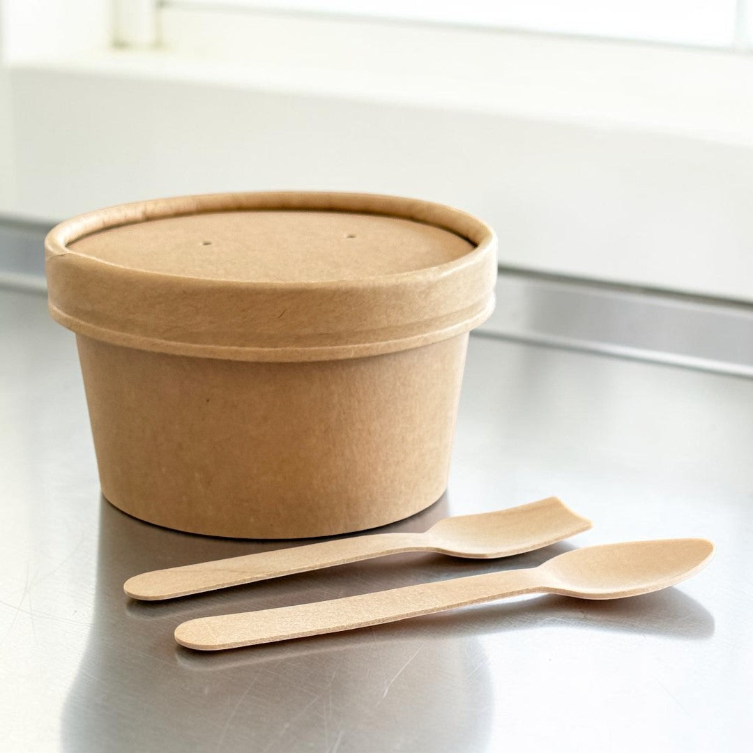 Kraft 8oz Round Tub Container With Kraft Lid - Propus Packaging