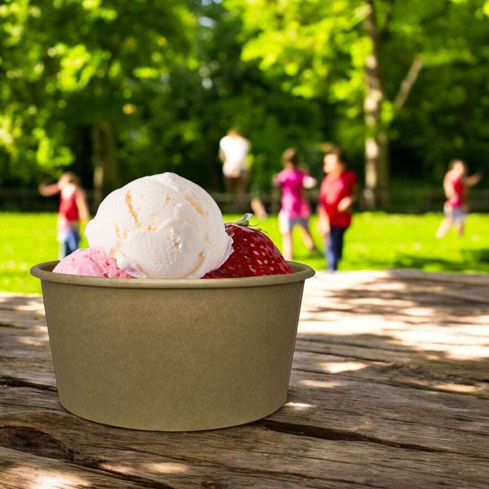 Kraft 8oz Round Tub Container Pack 500 - Propus Packaging